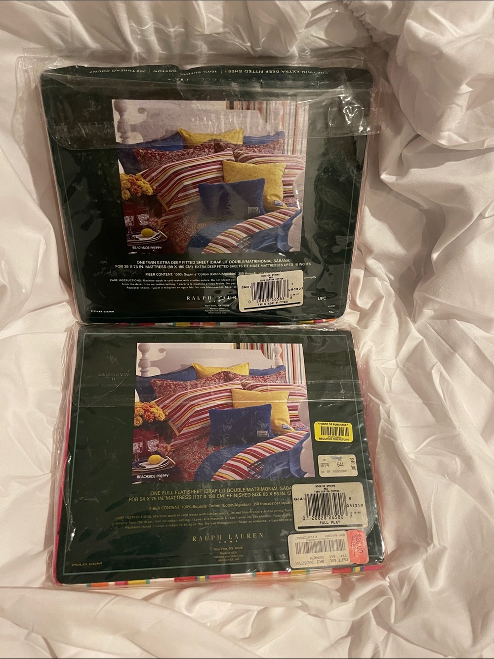 NWT RALPH LAUREN 
BEACHSIDE STRIPED SHEET SET. - Picture 2 of 3